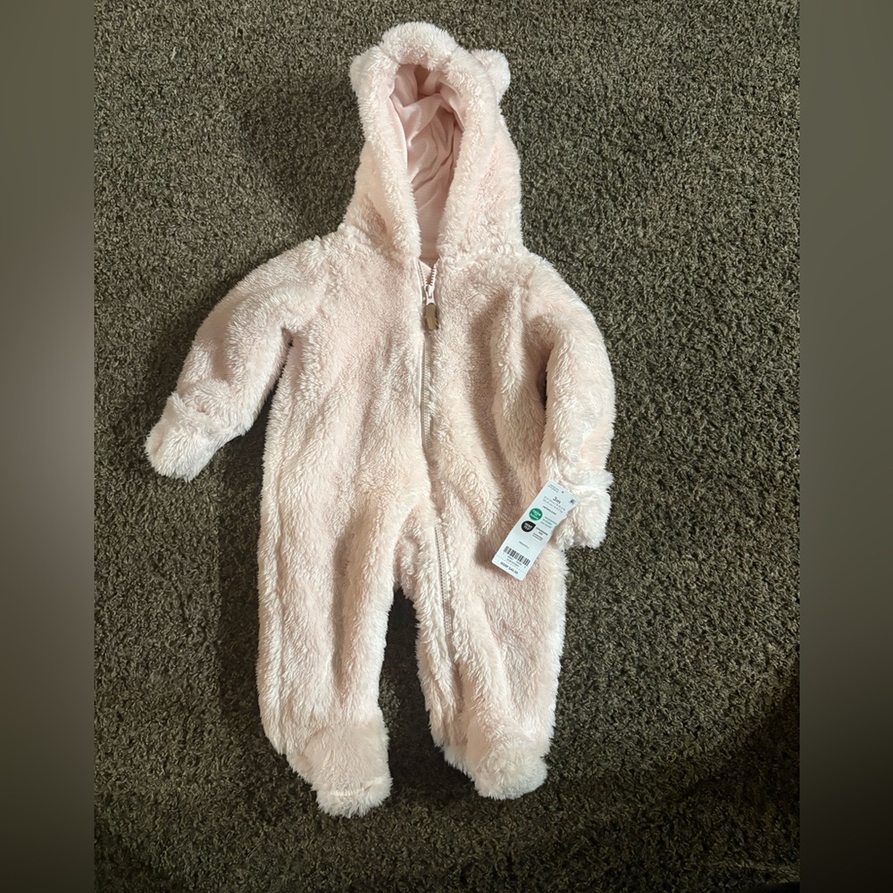 Carter's Pink Plush Footie One Piece